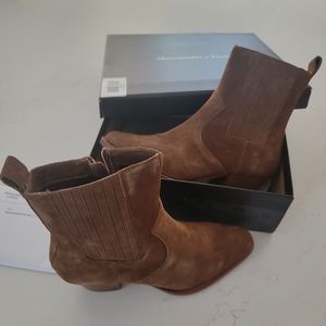 Abercrombie & Fitch Brown Suede Booties